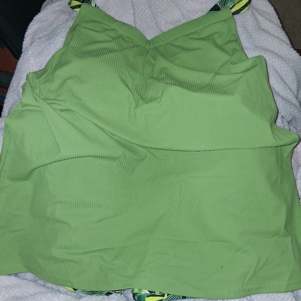 Summer Mae Ribbed Plus Size Bikini - Soft Green